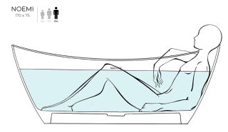 Ванна из искусственного камня Salini Noemi S-Stone 101722M 170x75см белый матовый